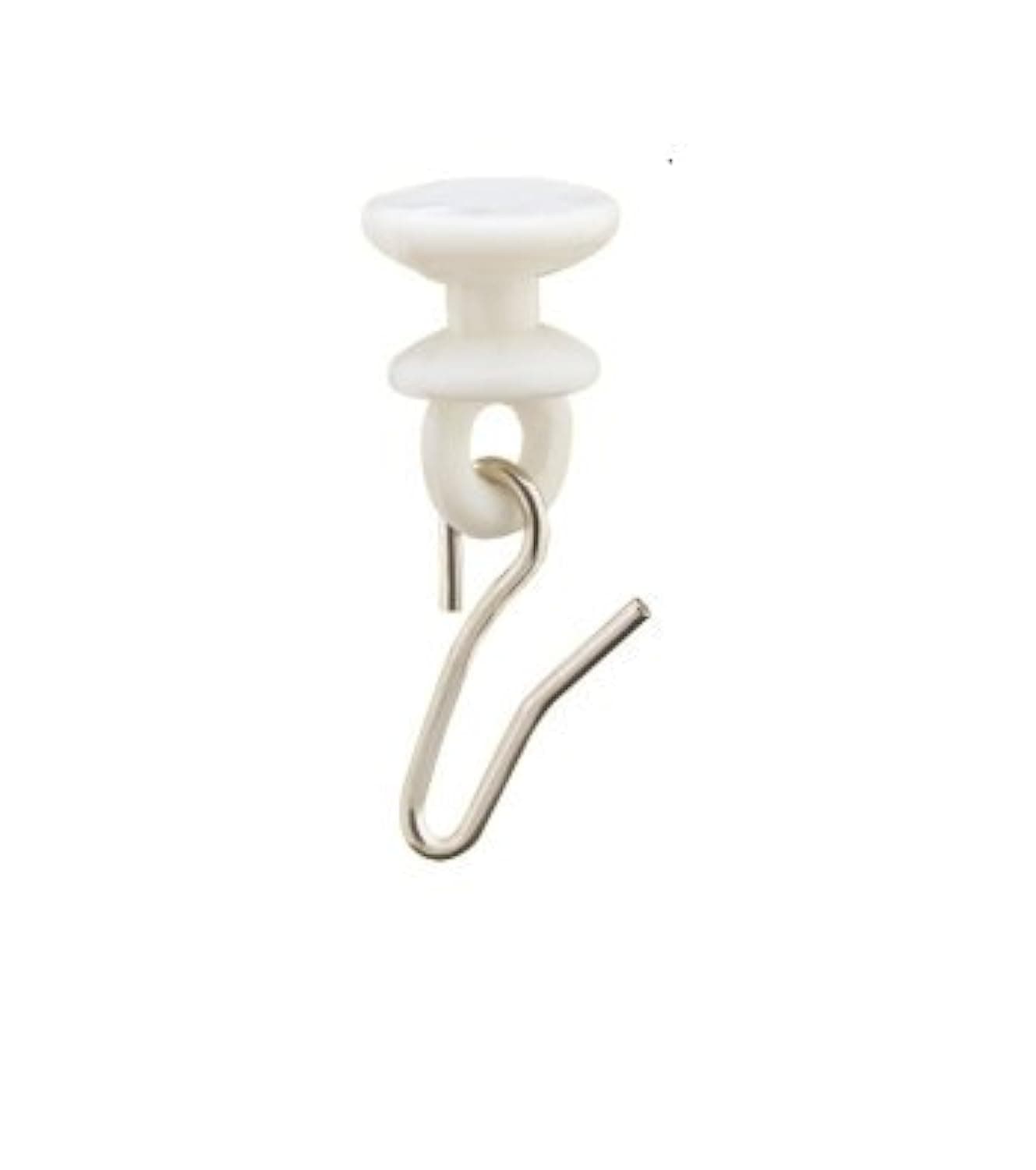 FAPBADRI Plastic Runner for C Channel/Curtain Track with Metallic Hooks - 50 Pieces
