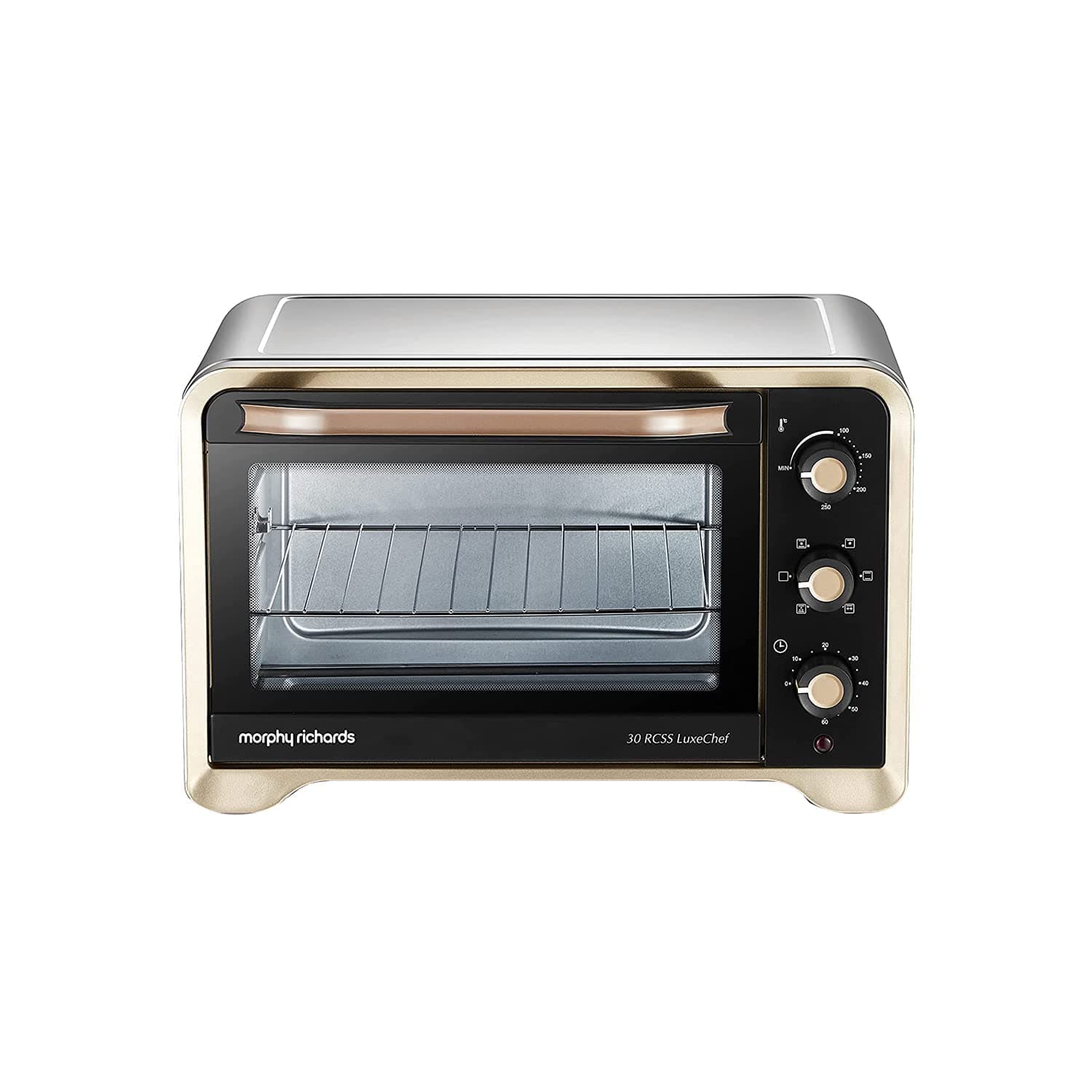 Morphy Richards 30RC Manual Otg Oven For Kitchen 1500W | 30 Litre Oven Toaster Griller | Convection Fan & Rotisserie Function | Temperature Control | 2-Yr Warranty By Brand, clear
