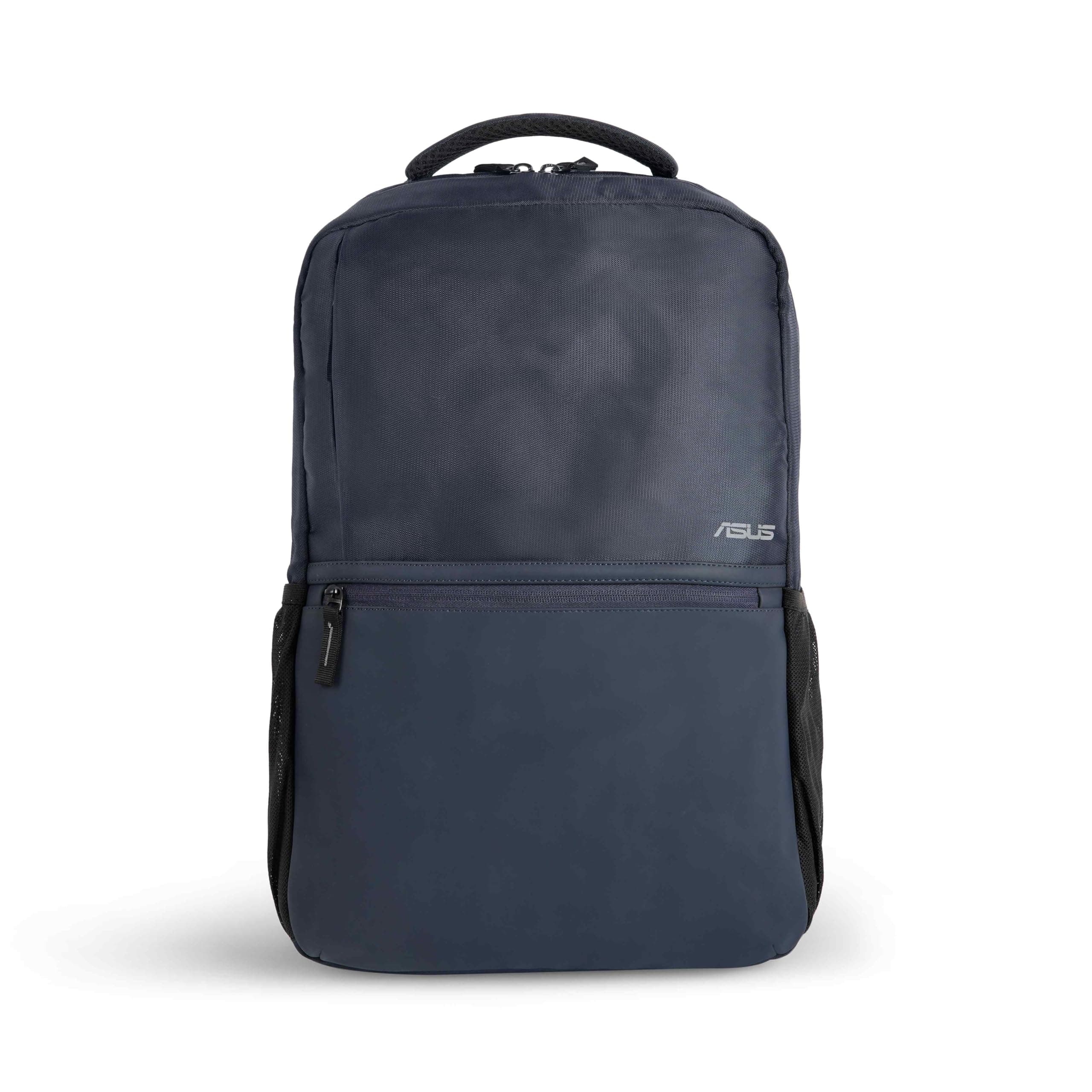 ASUS AP1600 Midnight Blue Laptop Backpack for 16-inch Laptops, 18L Capacity, with Dual Mesh Pockets, Reflective Logo, Quick Access Front Pockets, and Luggage Strap for Travel, 0.54 Kg