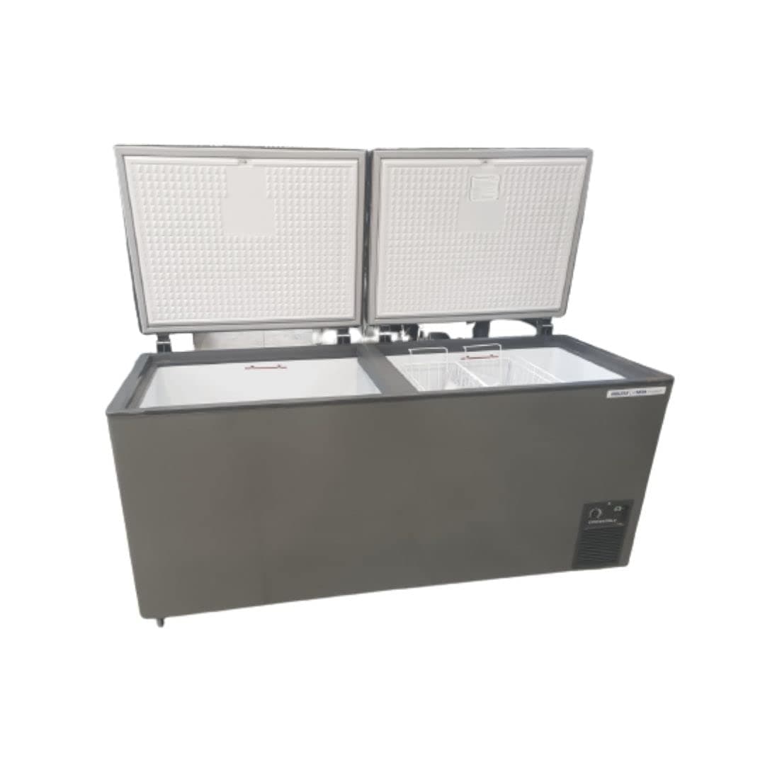 VOLTAS CVF500DA4 Double Door Deep freezer cum chiller, 469 Litres,convertible, GREY LATEST